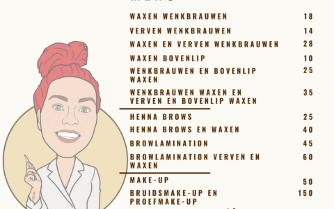 De wenkbrauwdokter prijslijst